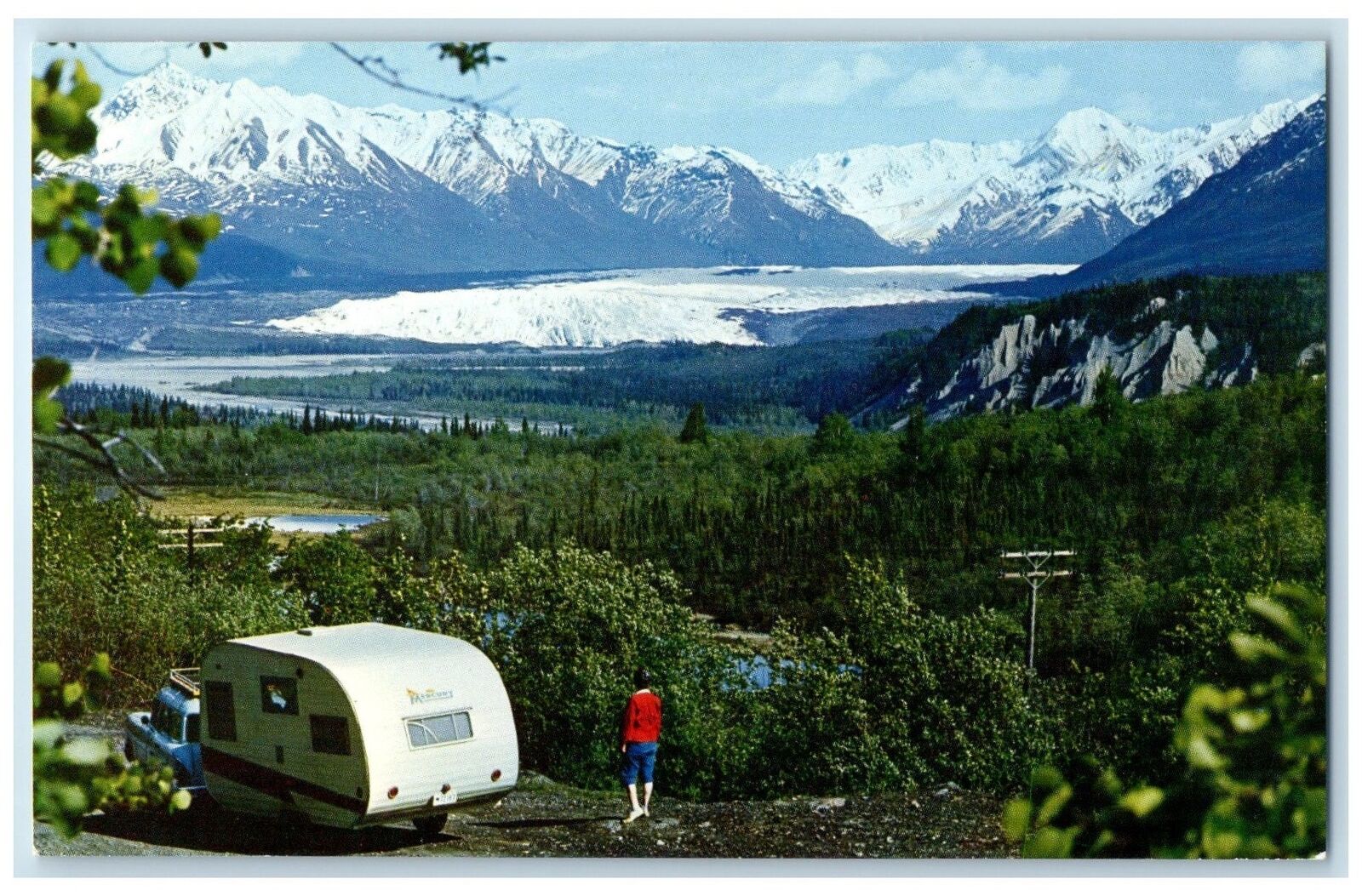 c1950's Matanuska Glacier View In Chugach Mountains Alaska AK Unposted Postcard