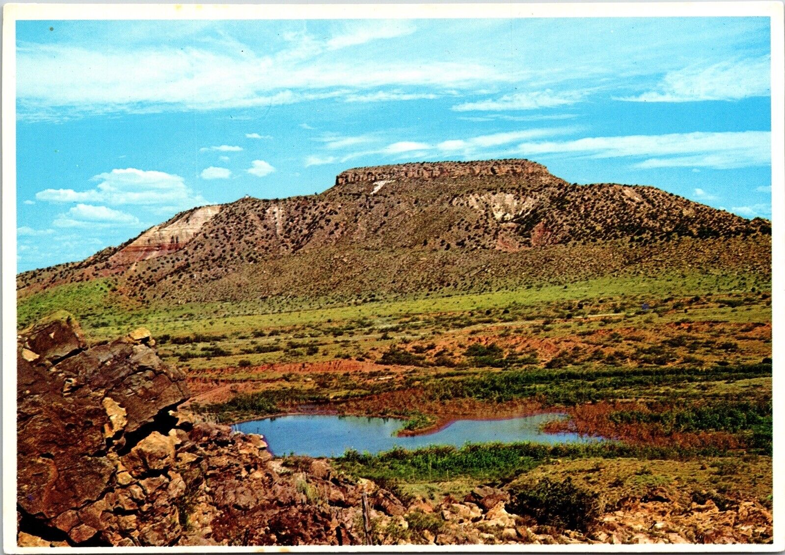 Tucumcari Mountain Town Eastern New Mexico NM Famous Landmark Chrome Postcard 