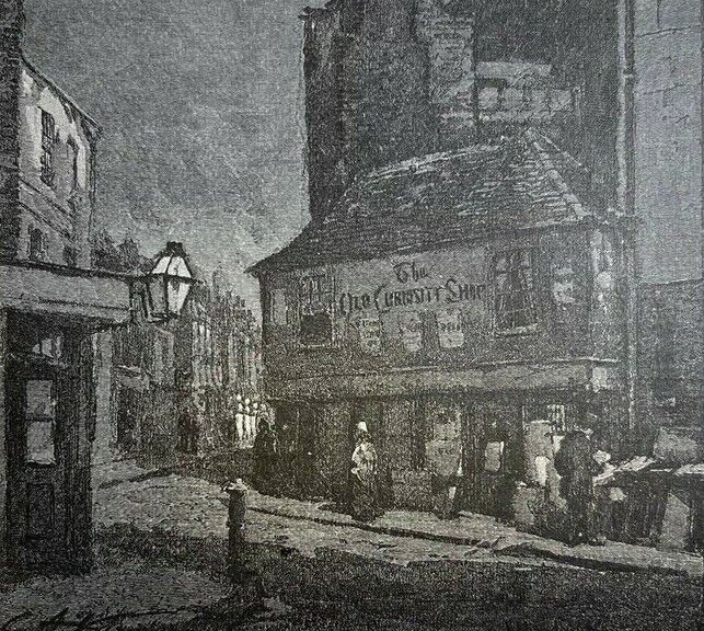 1881 Charles Dickens in London Old Curiosity Shop Fountain Court 