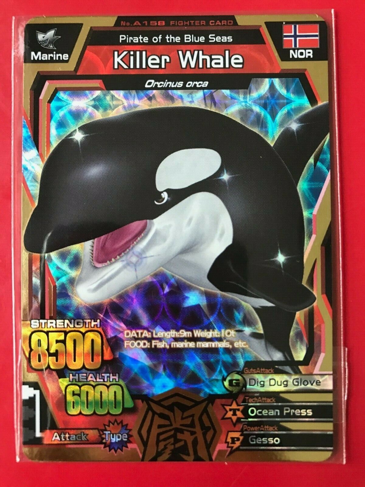 Strong Animal Kaiser Evolution (SAKE) Version 3 Gold Rare Card - Killer Whale