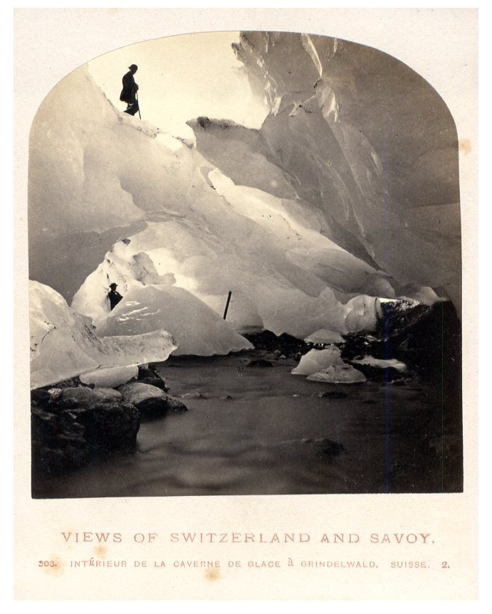 William England, Switzerland Cave in Grindelwald Vintage Albumen Print 1860 Tirg