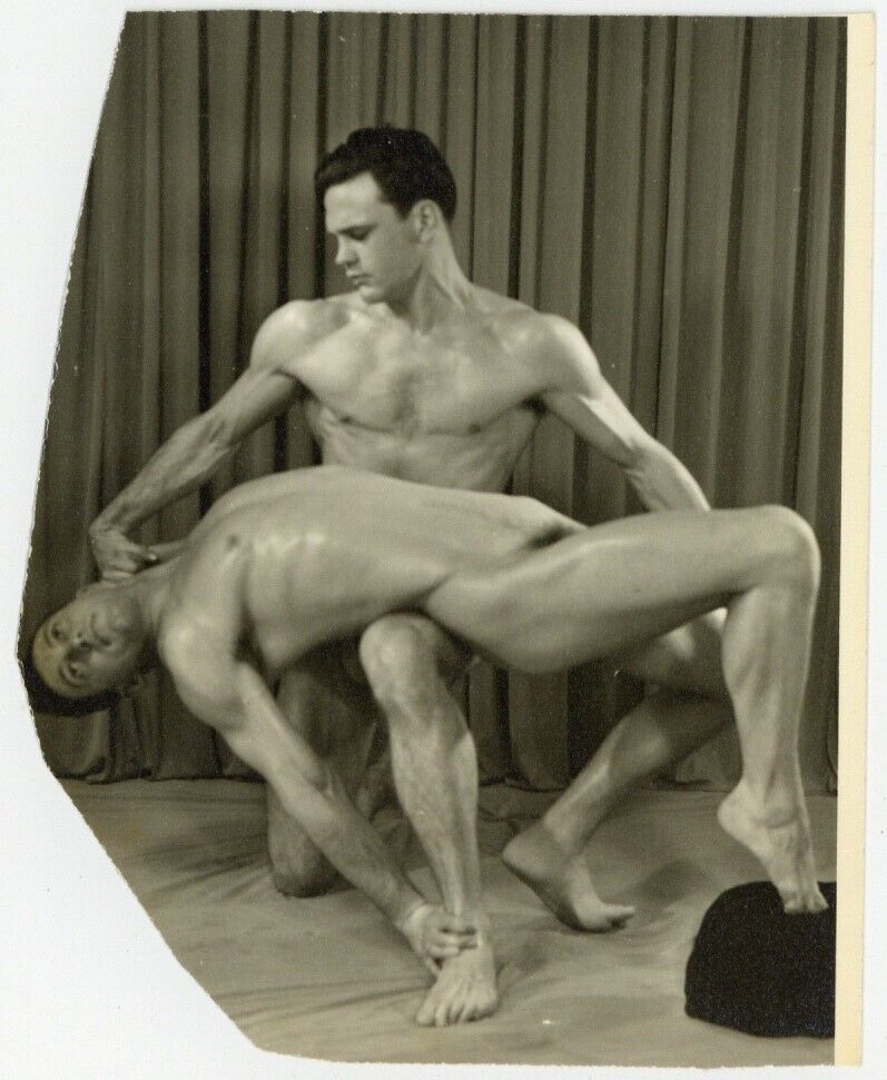 Merle Shirley & Al Vincent 1950 WPG 5x4 Gay Physique Photo Beefcake DBL WT Q7981