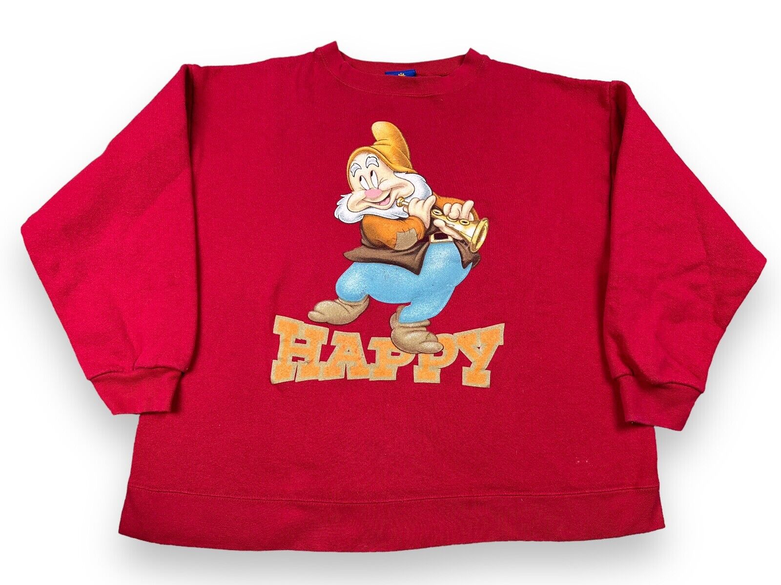 Vtg 90s Disney Classic Happy Seven Dwarfs Crewneck Sweatshirt USA Made Sz M/L