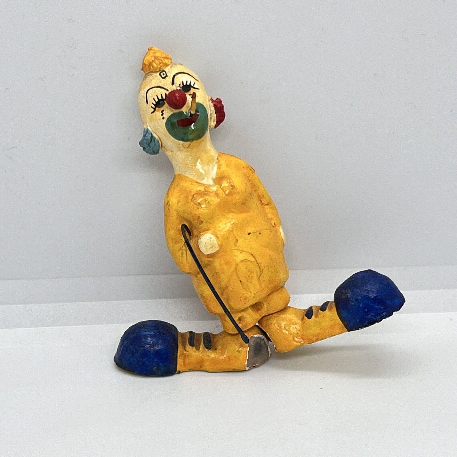 Vtg Clown Cigarette Resin Figurine Circus Retro 1940s
