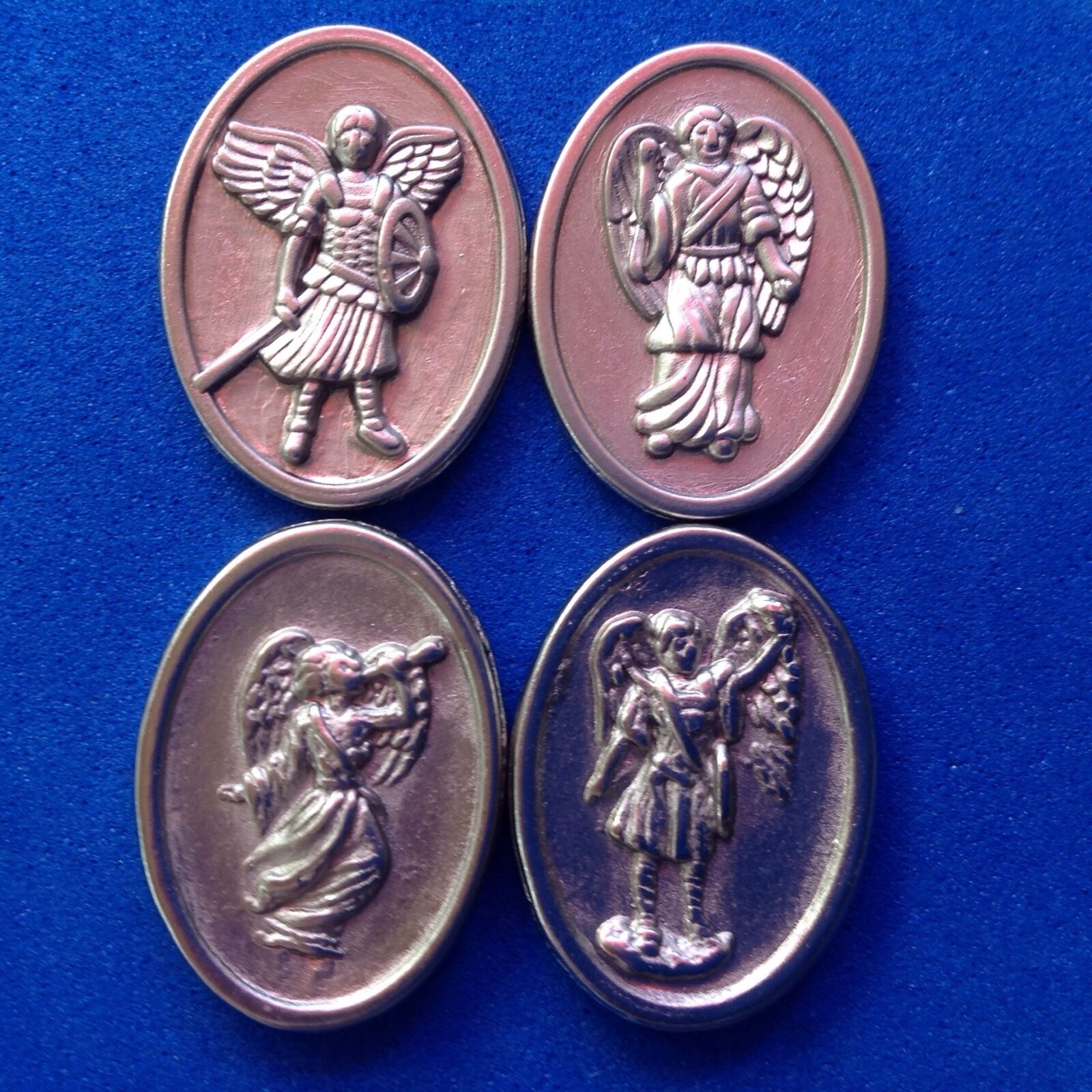 4 ARCHANGEL Pocket Token St Michael Raphael Gabriel Uriel Protection Saint Medal