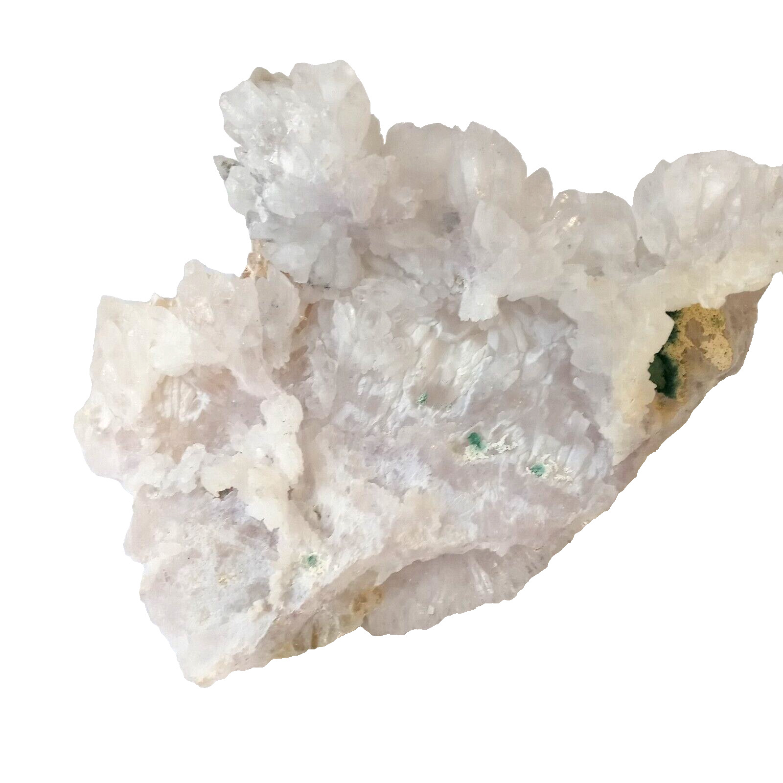 LG Natural Amethyst Rose/Flower Multi-Cluster Specimen W/ Malachite Inclusions