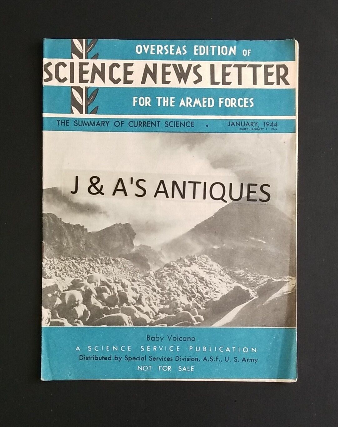 WW2 Overseas Edition Of Science News Letter For The Armed Forces ~ January 1944