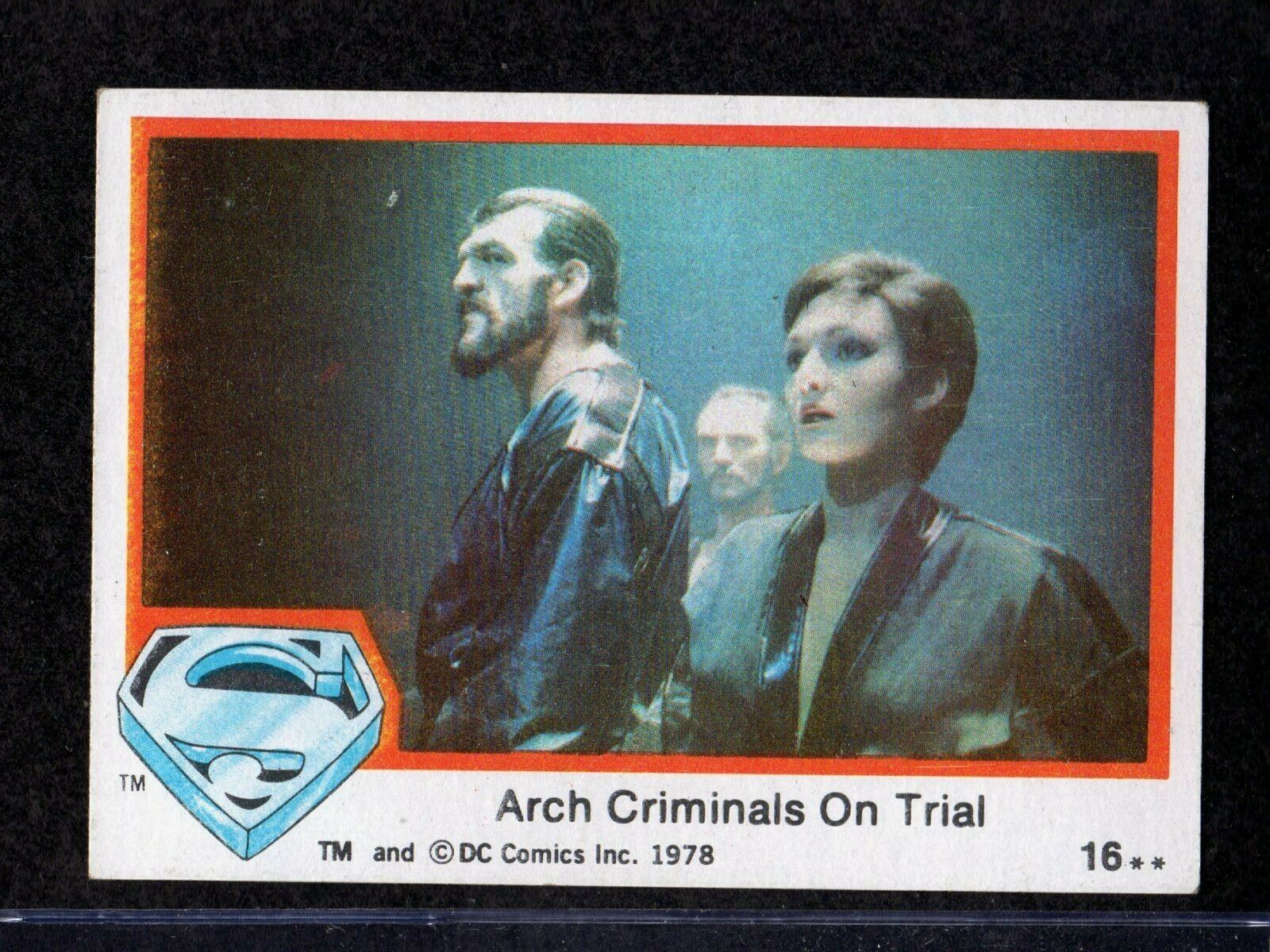 1978 Superman Movie Card DC Comics #16 Arch Criminals on Trial EX+