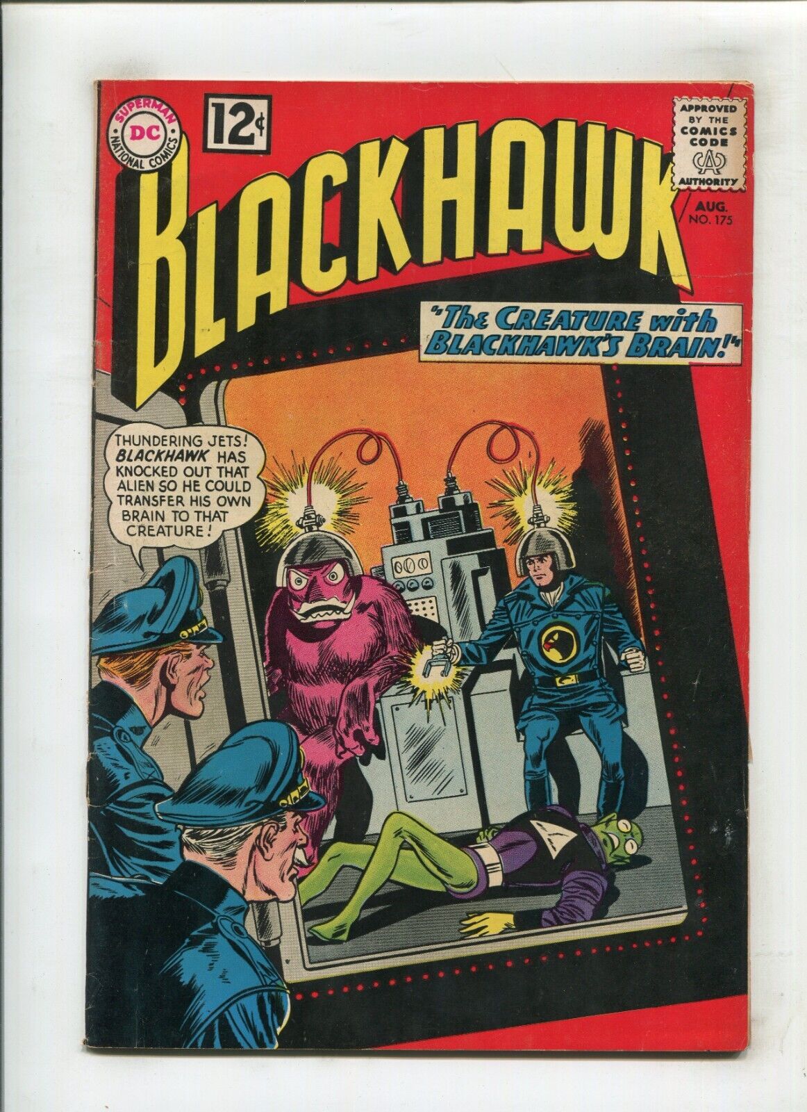 BLACKHAWK #175 (3.0) THE CREATURE WITH BLACKHAWK\'S BRAIN 1962