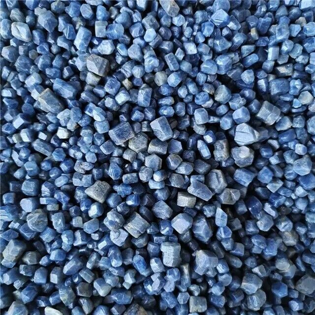 50g Bulk Rough Natural Blue Sapphire Corundum Crystal Healing Specimen 5-10 mm