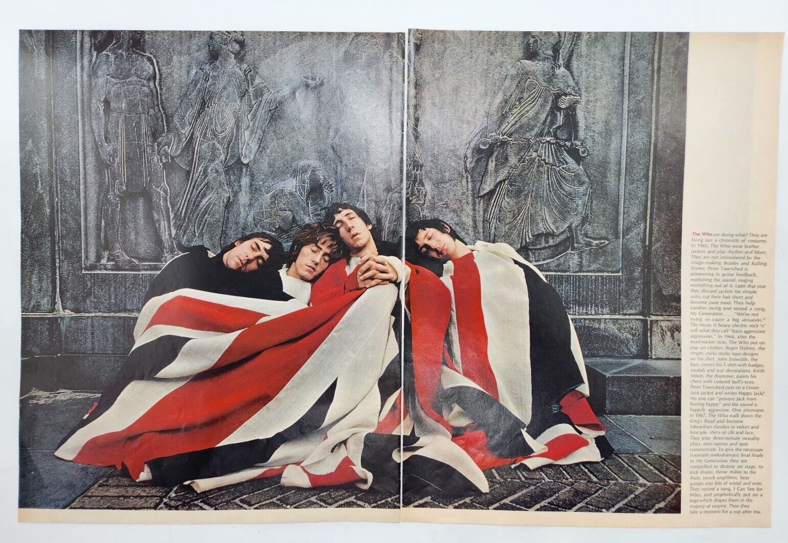 1968 The Who Daltrey Moon Townshed Entwistle Print Ad Man Cave Poster Art 60's