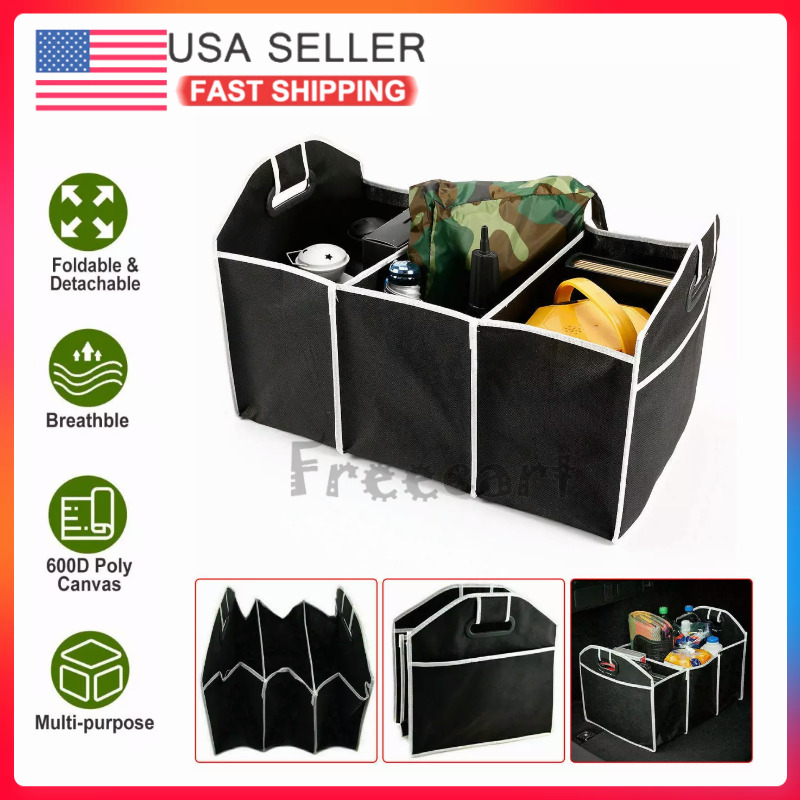 Trunk Organizer Collapsible Folding Storage Bin Bag for Caddy Car Truck Auto US