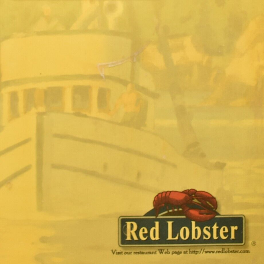1998 Red Lobster Restaurant Menu Salmon Haddock Grouper Swordfish Halibut