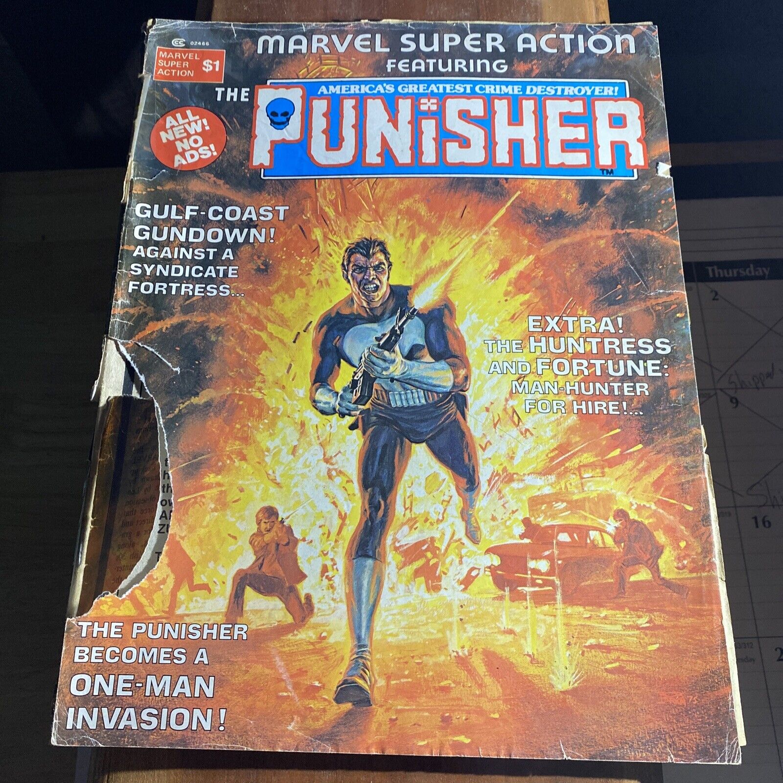 Marvel Super Action 1 1976 Featuring the Punisher Poor See Pics