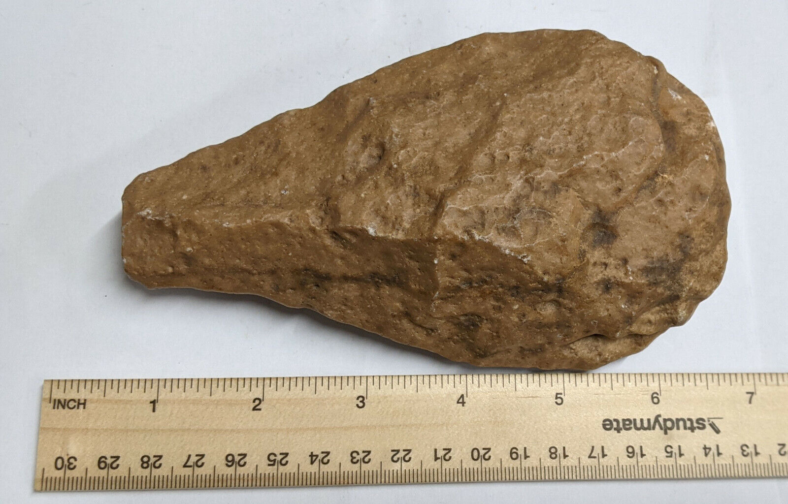 Paleolithic ACHEULEAN 300,000 Year Old HOMO ERECTUS Man Stone HAND AXE (#A1074)