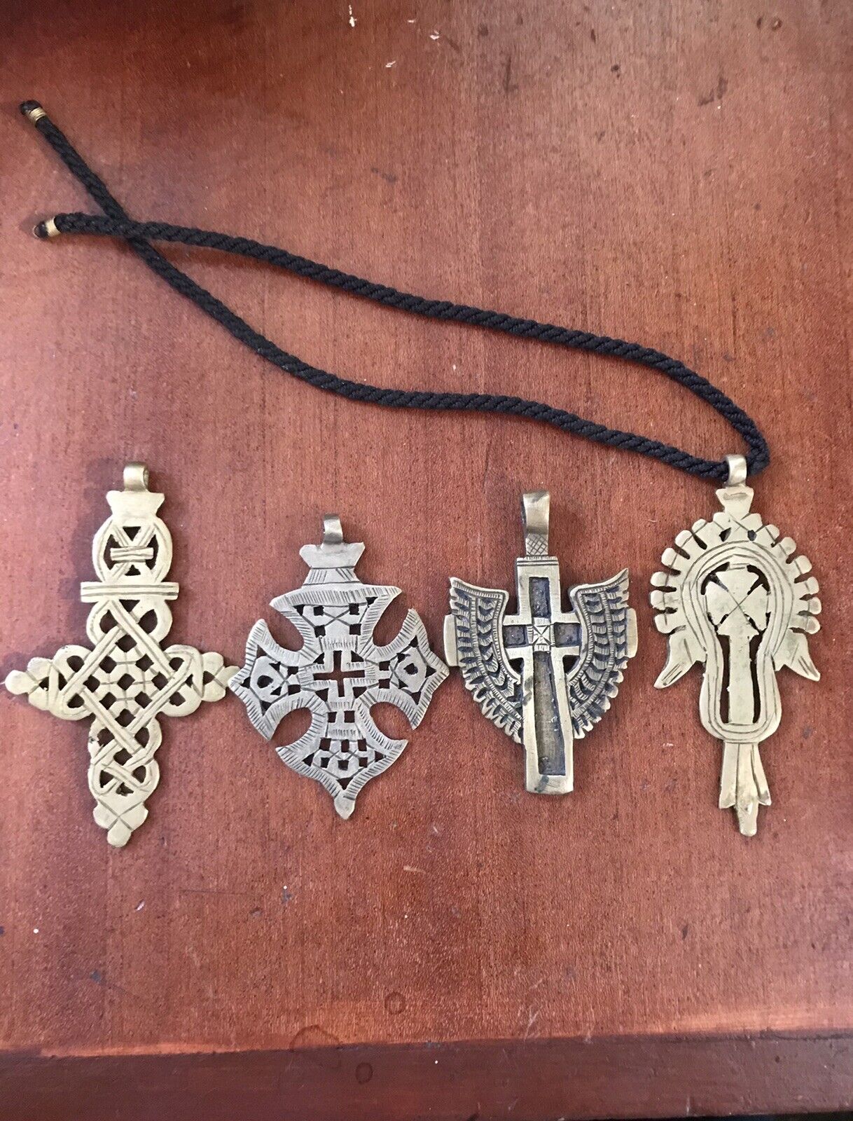 4x Hand Made Ethiopian Orthodox Coptic Cross Pendant Christians Africa jewelry