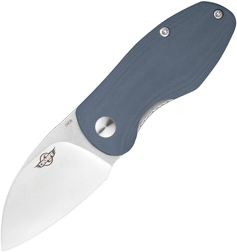 Oknife Parrot Pocket Knife Linerlock Blue-Gray G10 Folding 154CM Blade