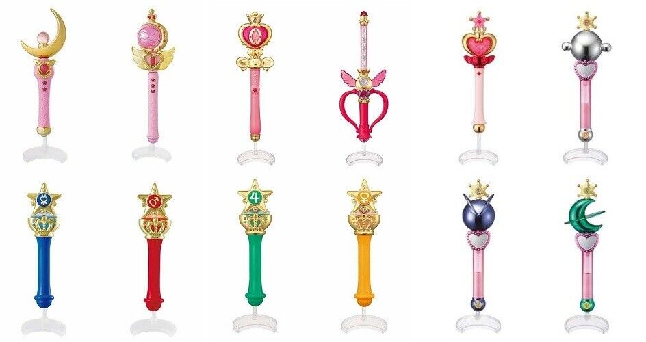 BANDAI Sailor Moon transformation rod and stick Part-1-3 set 12type figure F/S