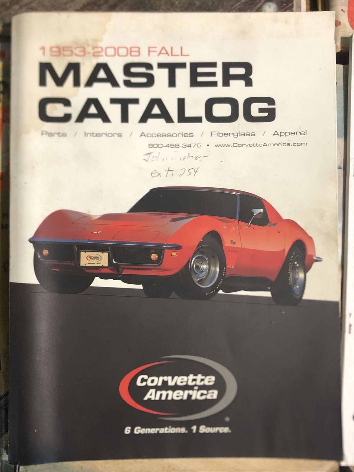 1953-2008 Corvette America Master Catalog & This Old Corvette Preowned