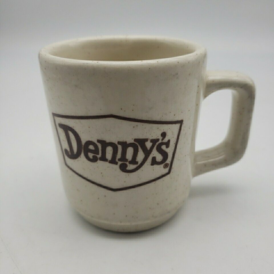 Vintage Denny\'s Beige Speckled Coffee Mug Made in USA Diner Restaurant Grade