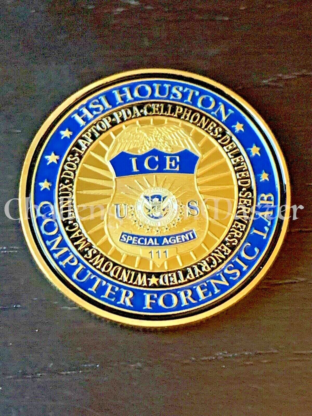 Home Land Security Investigations ICE Houston Computer Forensics Challenge Coin