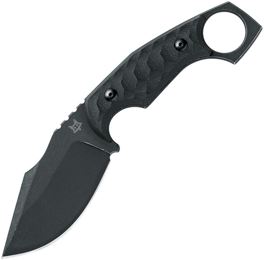 Fox Knives Monkey Thumper Black Micarta Fixed Blade Knife 633