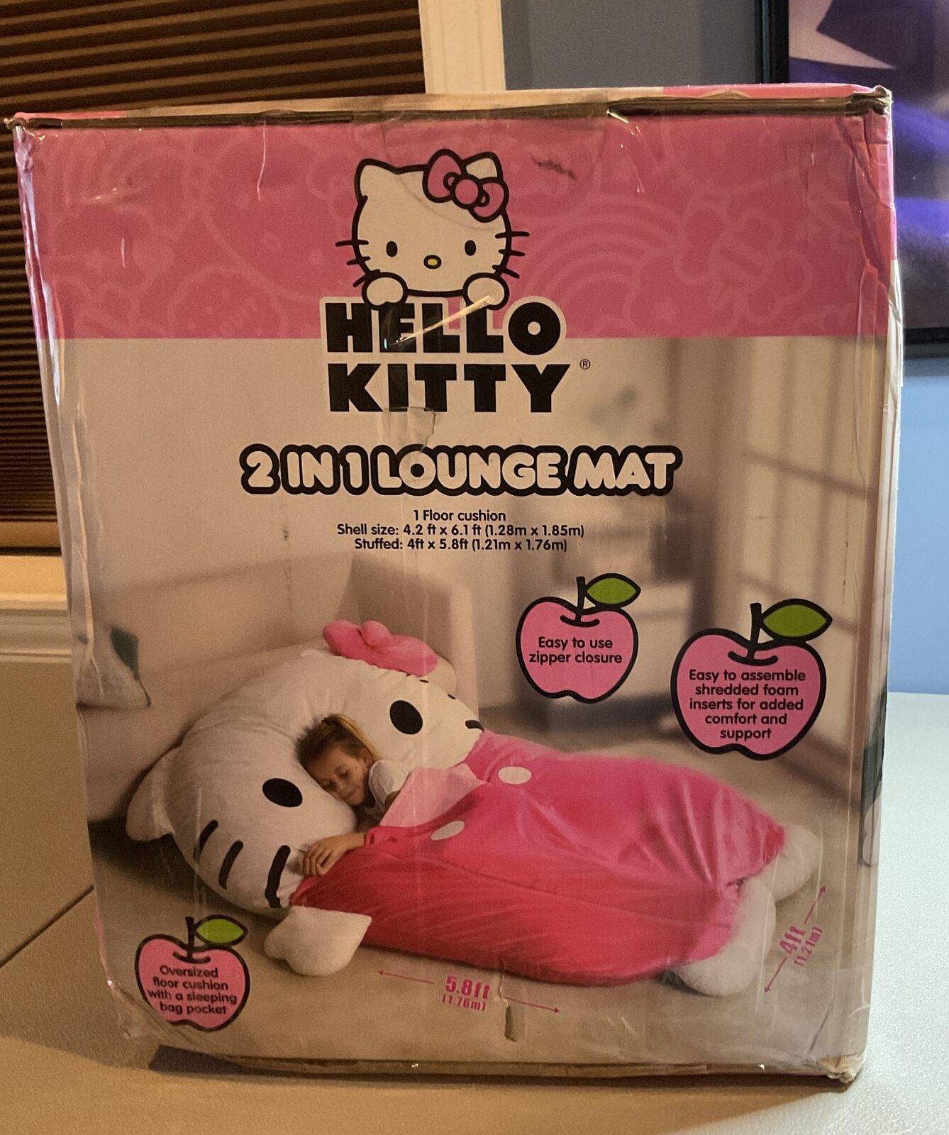 Hello Kitty 2 IN 1 Lounge Nap Mat Sleeping Bag