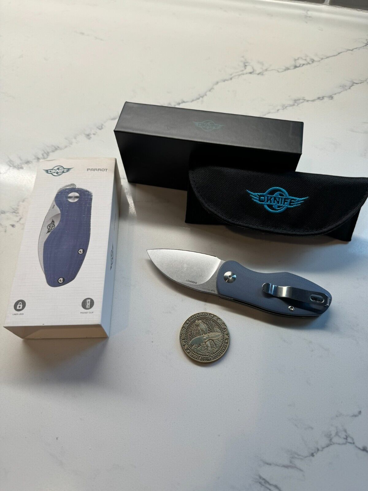 Oknife Parrot Tactical Folding Pocket Knife Sheepsfoot Stainless Steel Blade