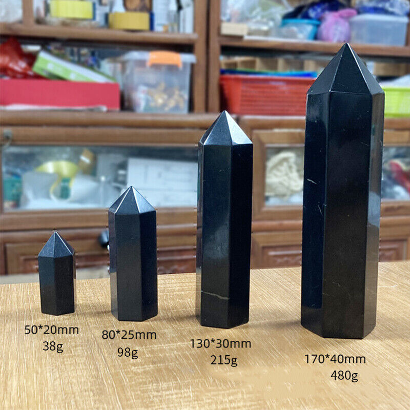 Shungite crystal tower obelisk, electromagnetic field protection