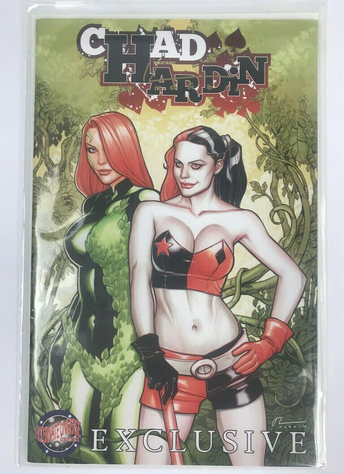 Harley Quinn Chad Hardin Alternative Universe Exclusive Signed Comic Sketch Book