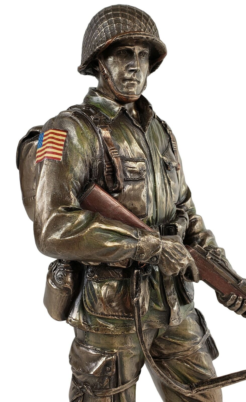 11 inch US Army Honor and Courage Soldier Statue Bronze Color