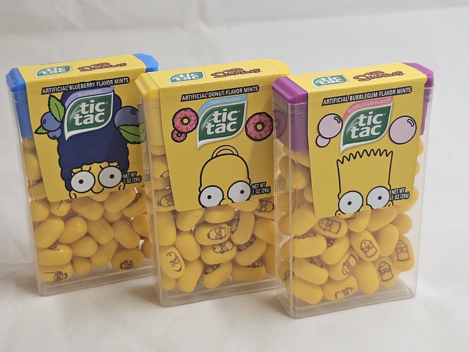 The Simpsons Tic Tac 3pc Sealed/Decorative  