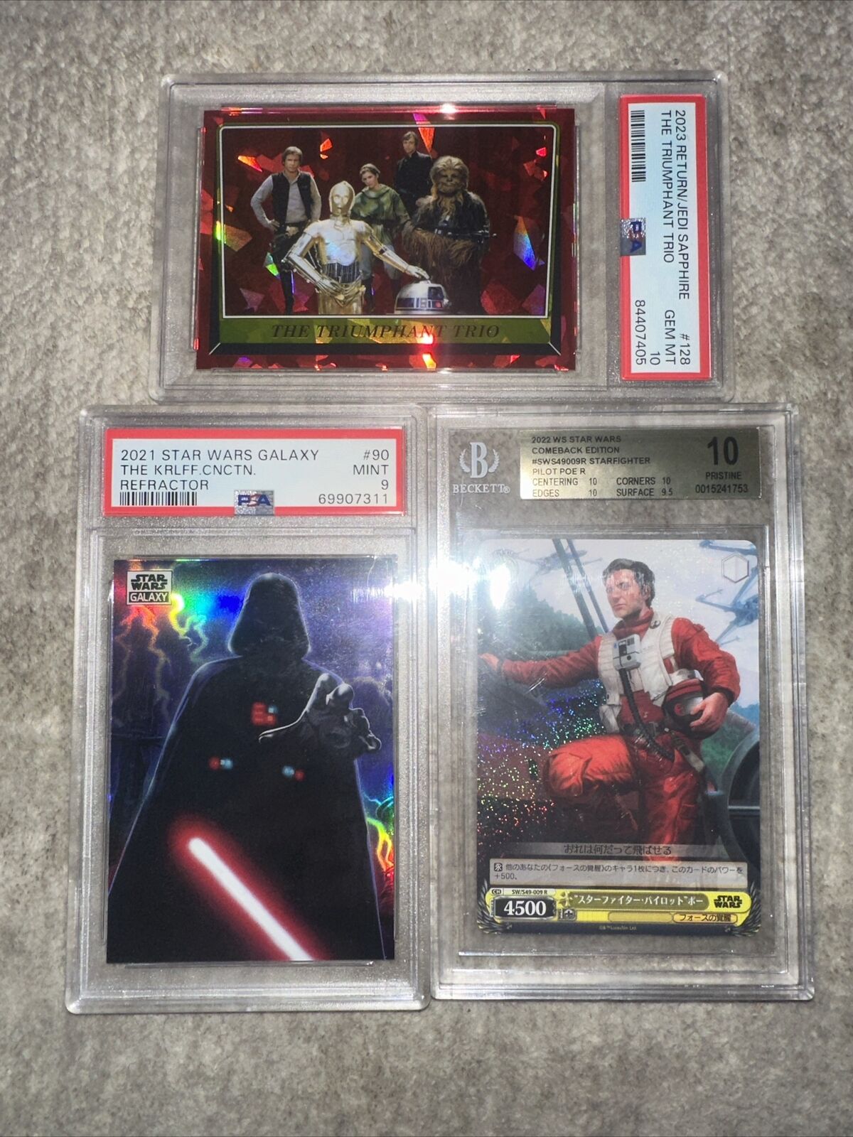 PSA 9 2021 Star Wars Galaxy And Others (3) Slabs
