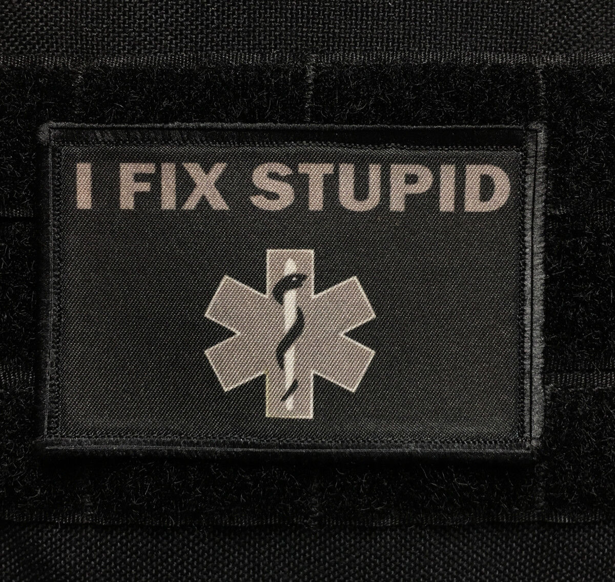 Subdued I Fix Stupid EMT Morale Patch Tactical Military Army Hook Badge Rescue 
