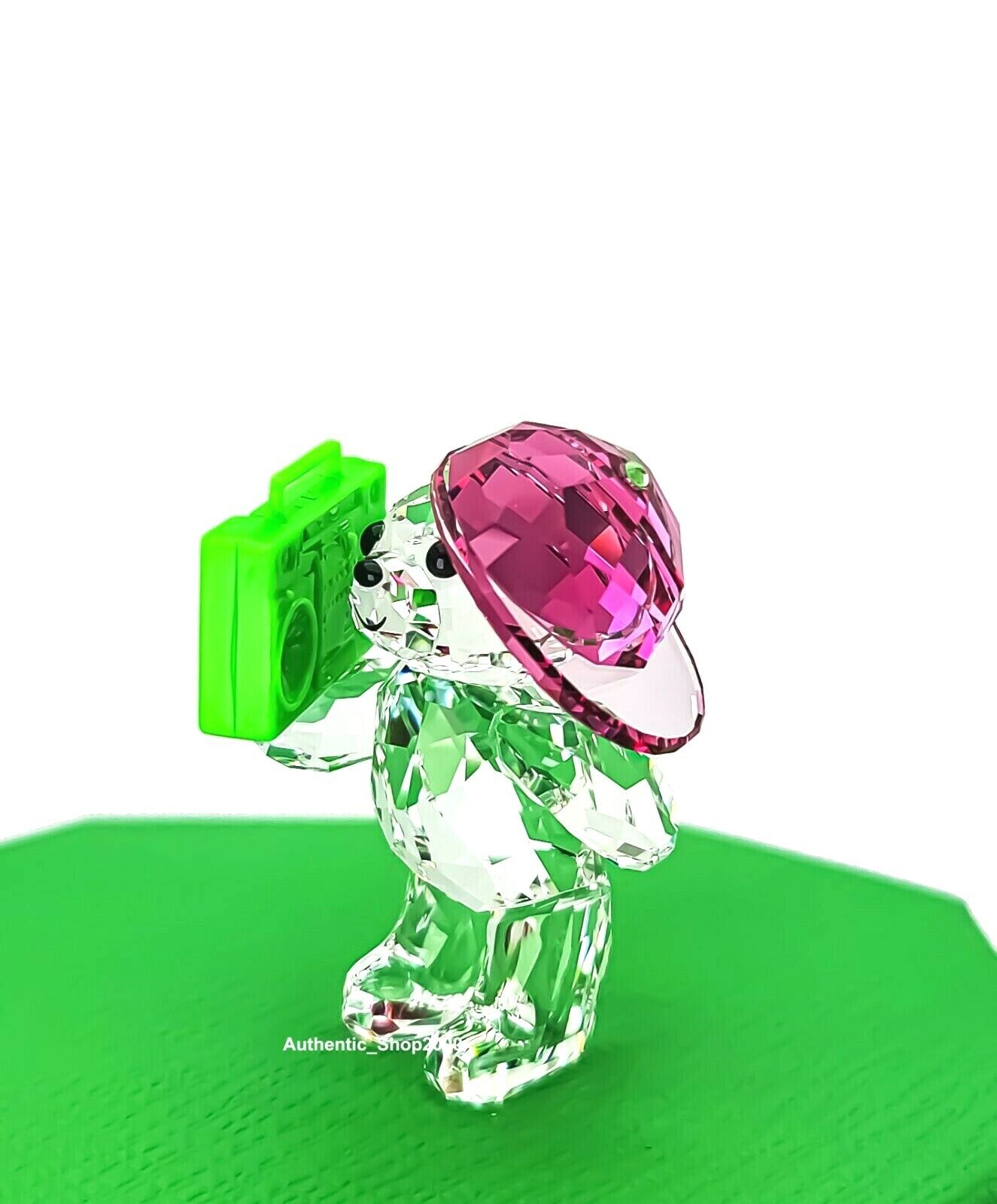 New 100% SWAROVSKI Kris Bear ‘90s Party Boombox Crystal Figurine Display 5619215