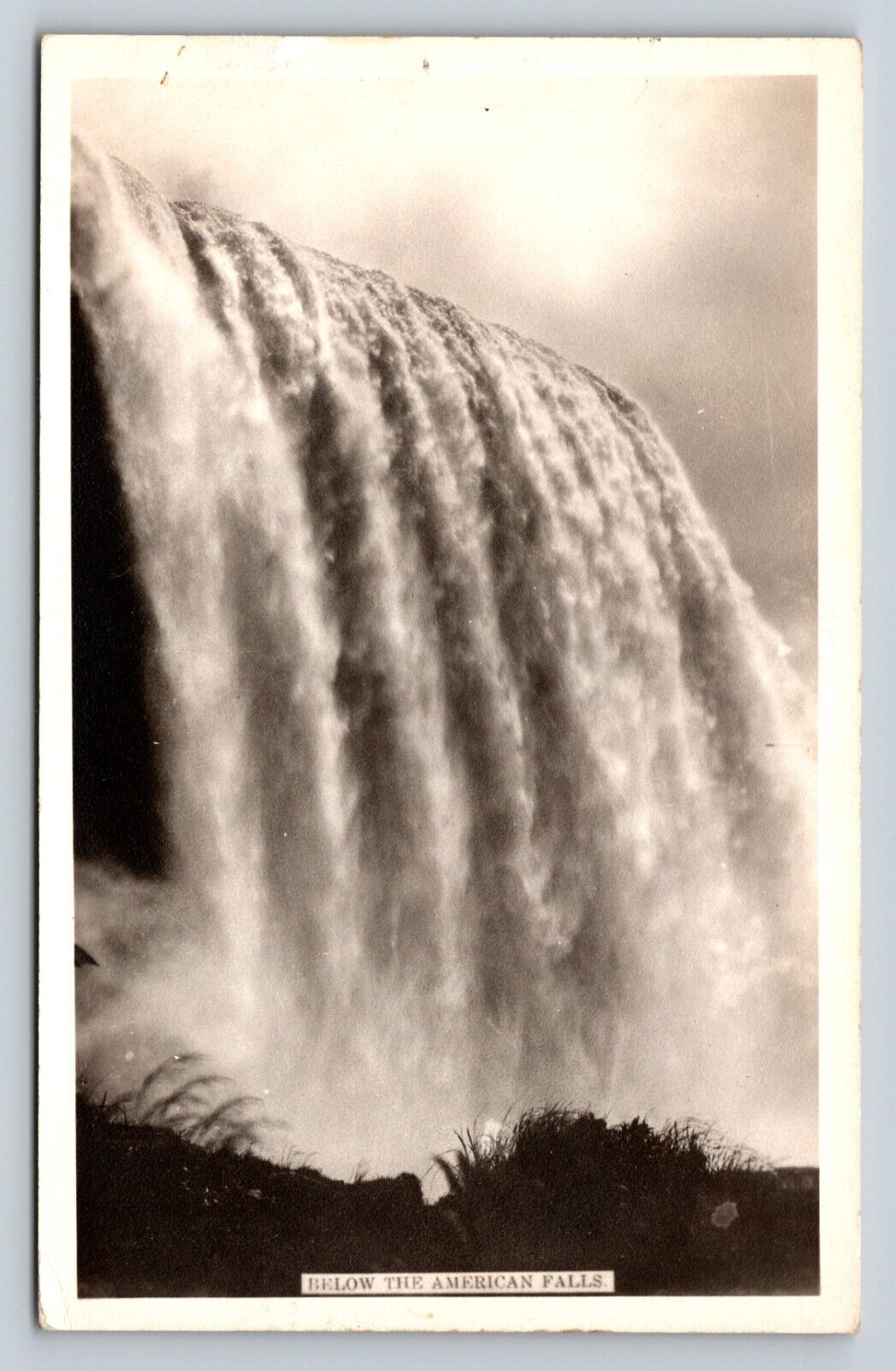 RPPC Below the American Falls New York AZO 1925-1940 VINTAGE Postcard 1294