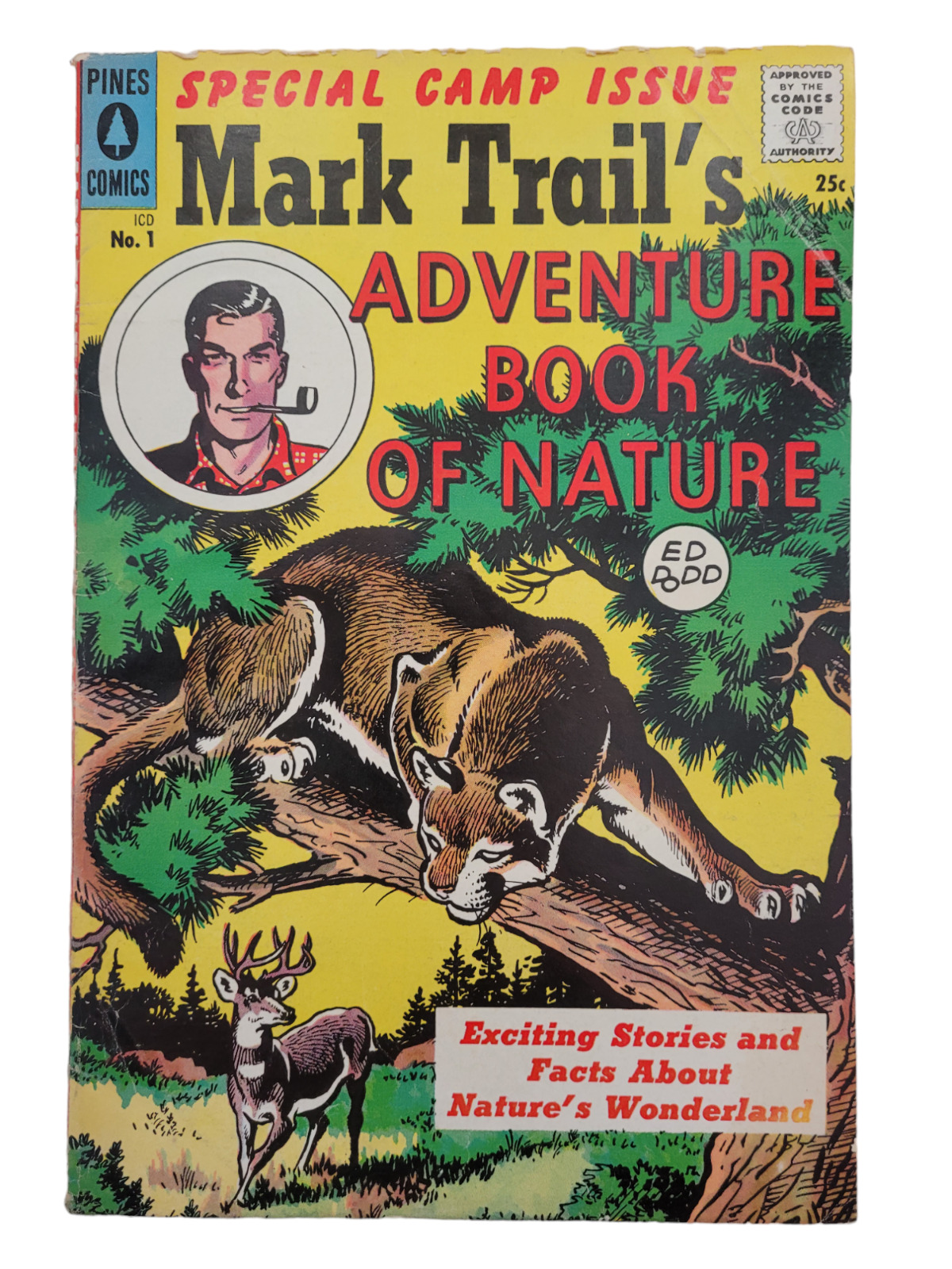 MARK TRAIL\'S ADVENTURE BOOK OF NATURE #1 1958 Camp Issue Raw Vintage VG+/VG/FN