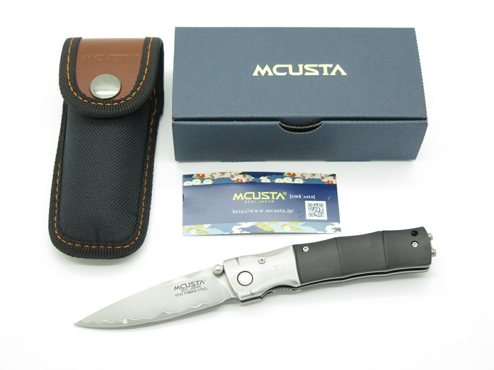 Mcusta Seki Japan MC-0146G Ebony Bamboo San Mai SPG2 Gent Folding Pocket Knife