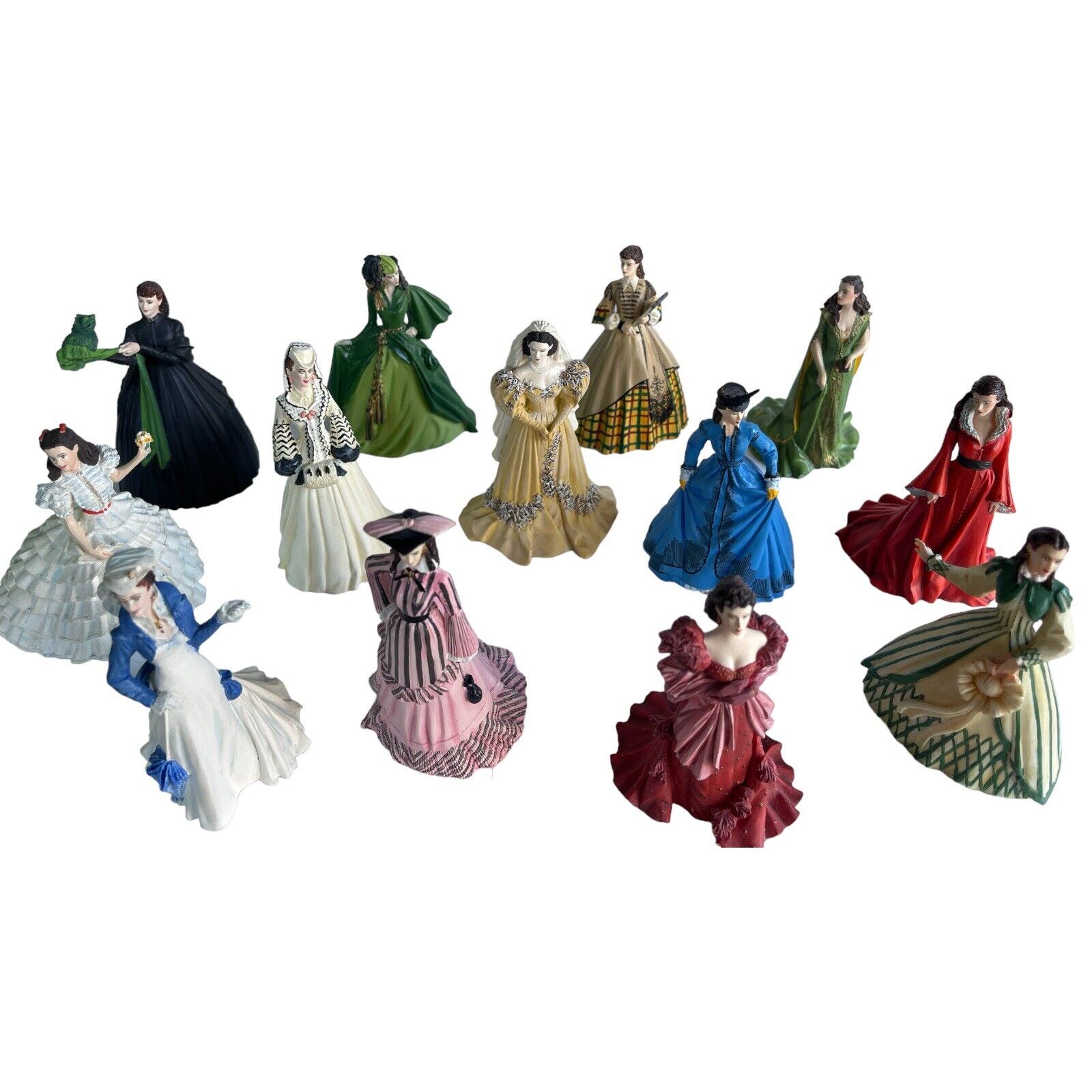 Vintage 1991 Gone with the Wind figurines lot of 13
