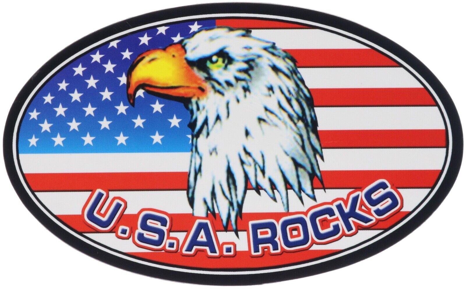 American Flag Eagle USA Rocks 5 x 3 inch Magnet AK F4D6K