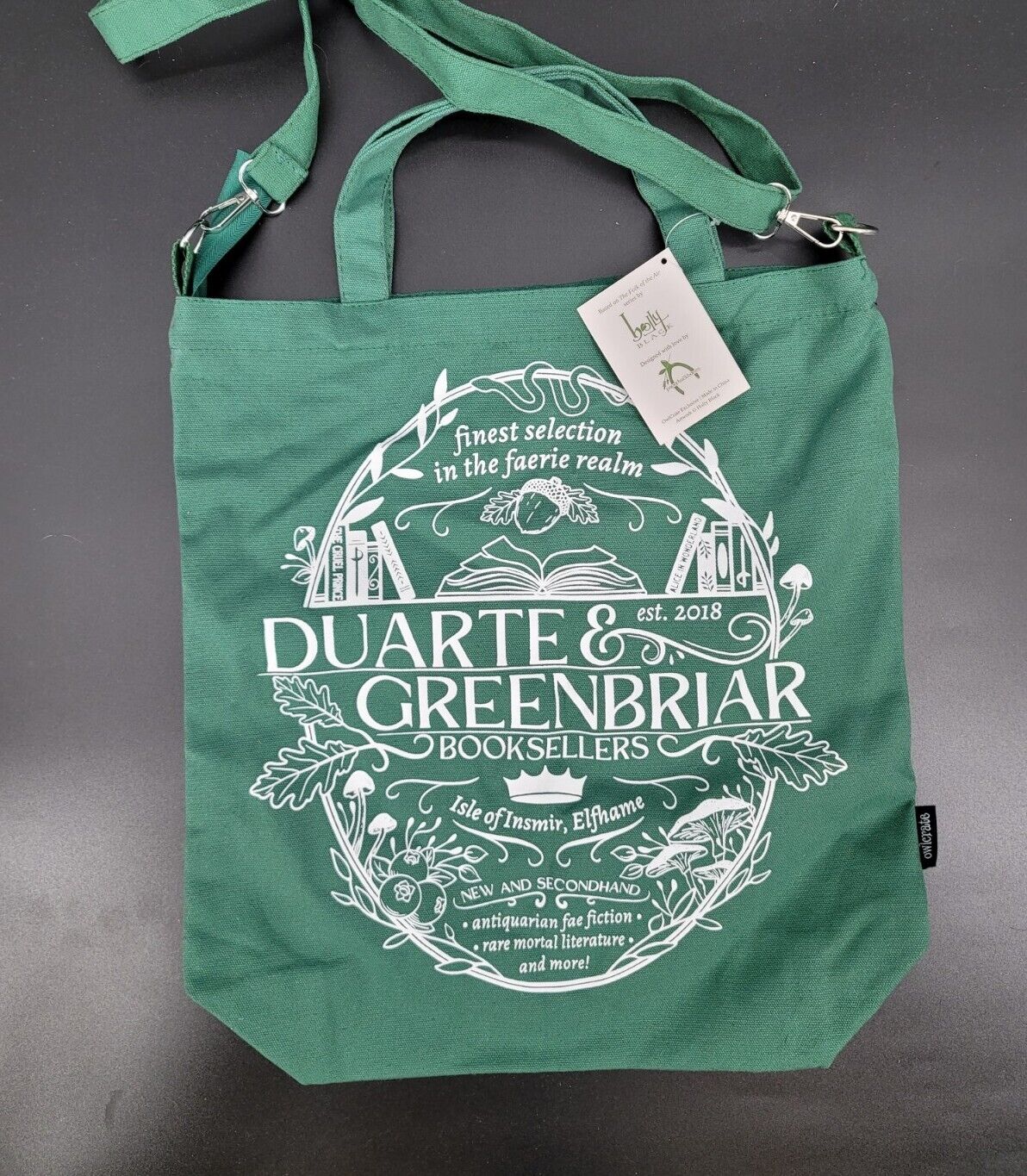  Owlcrate Cruel Prince Tote Bag Green Stolen Heir New With Tags