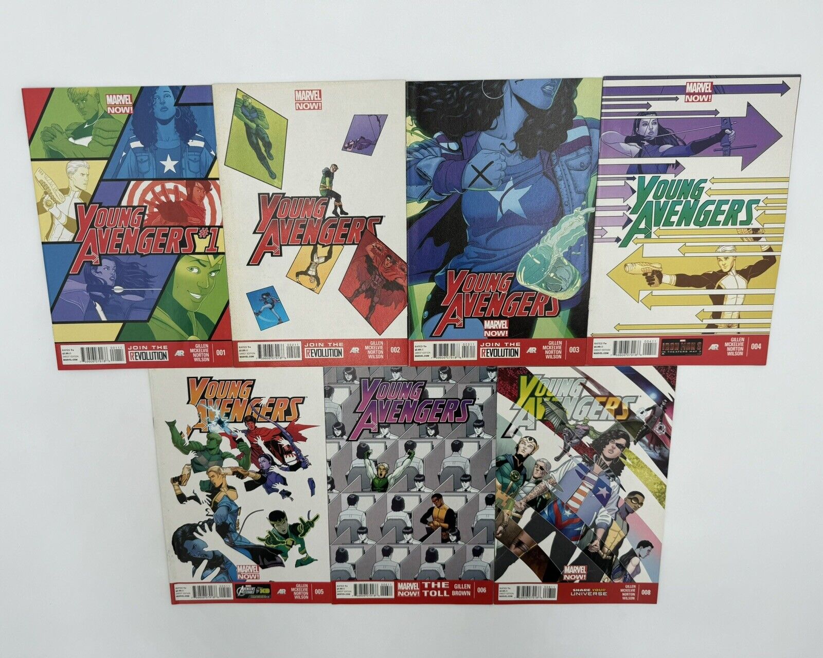 Young Avengers #1-8 Lot (2013) Marvel NOW Comics 1 2 3 4 5 6 8 (NO #7) set 
