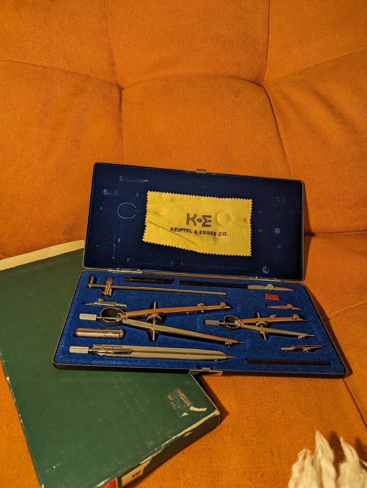 Keuffel + Esser Jupiter Drawing Instrument Set 550279 1960s Vtg Orig Box W/Case
