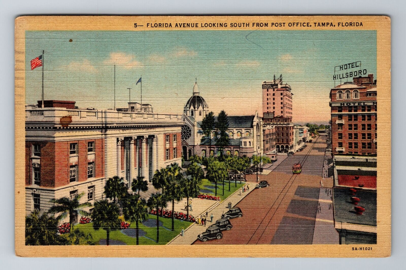 Tampa FL-Florida, Florida Avenue, Post Office, c1946 Antique Vintage Postcard