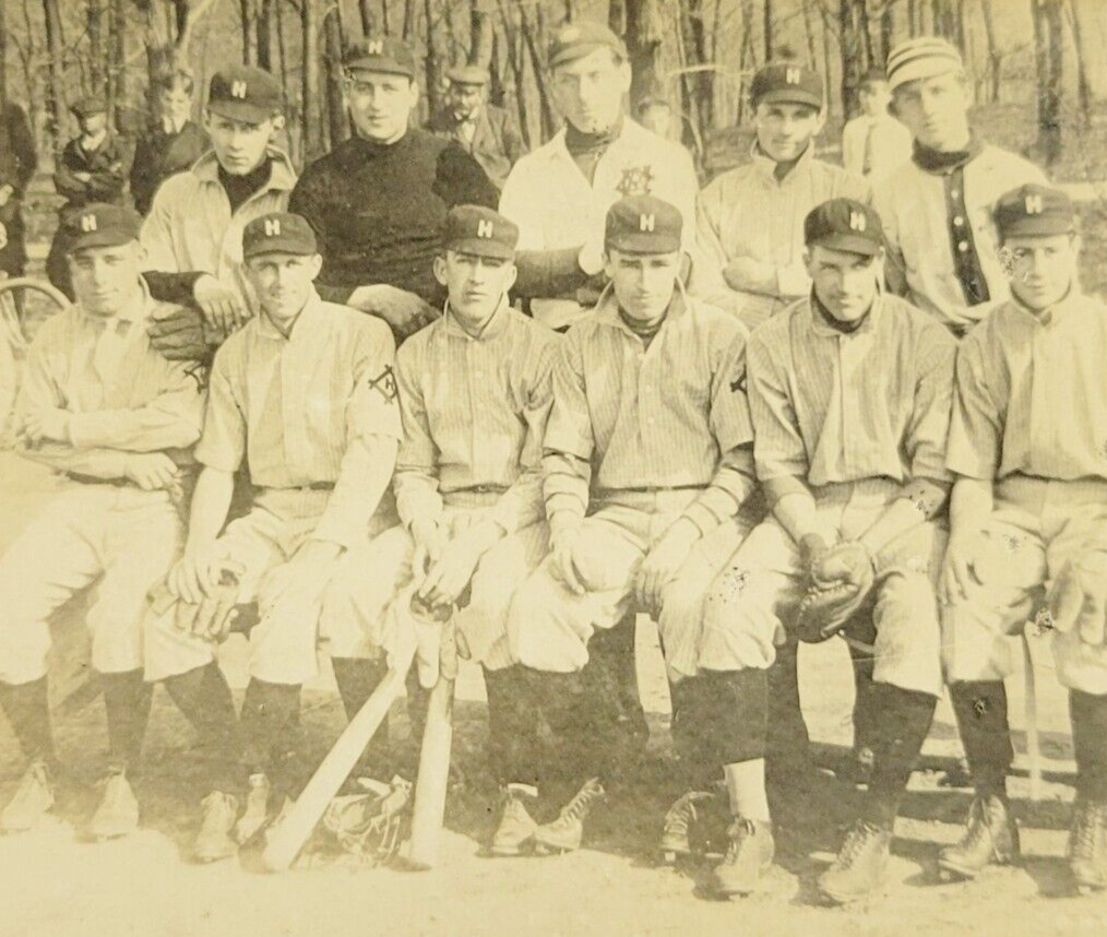 Rare c1907 RPPC Postcard Hauppauge Long Island Baseball Team New York NY NYC