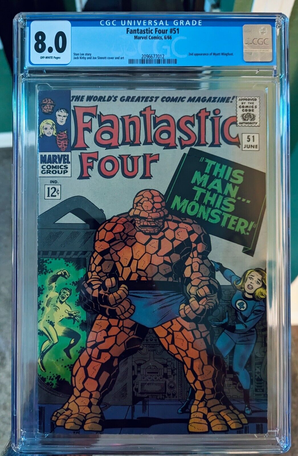 Fantastic Four #51 1st Negative Zone Appearance CGC Graded 8.0 - Rare High Grade