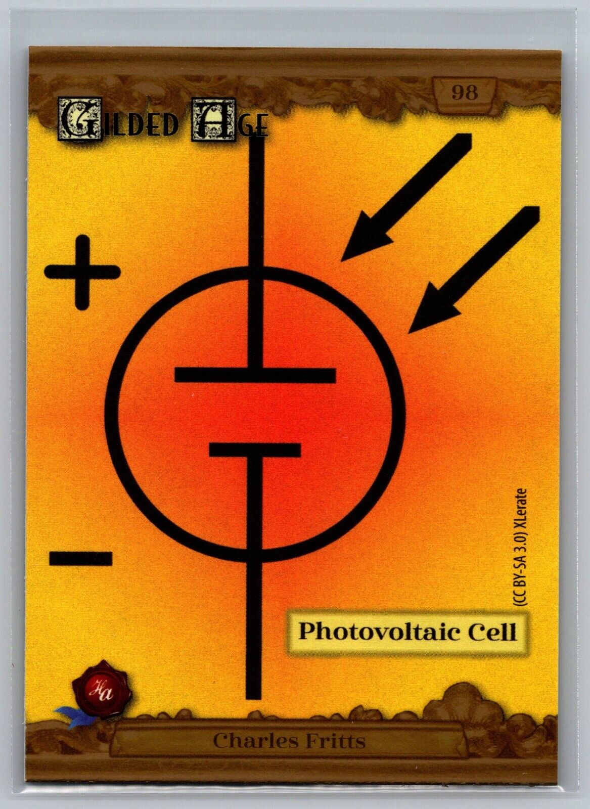 Photovoltaic Cell 2022 Historic Autographs Gilded Age RADIANT #98 Card /500