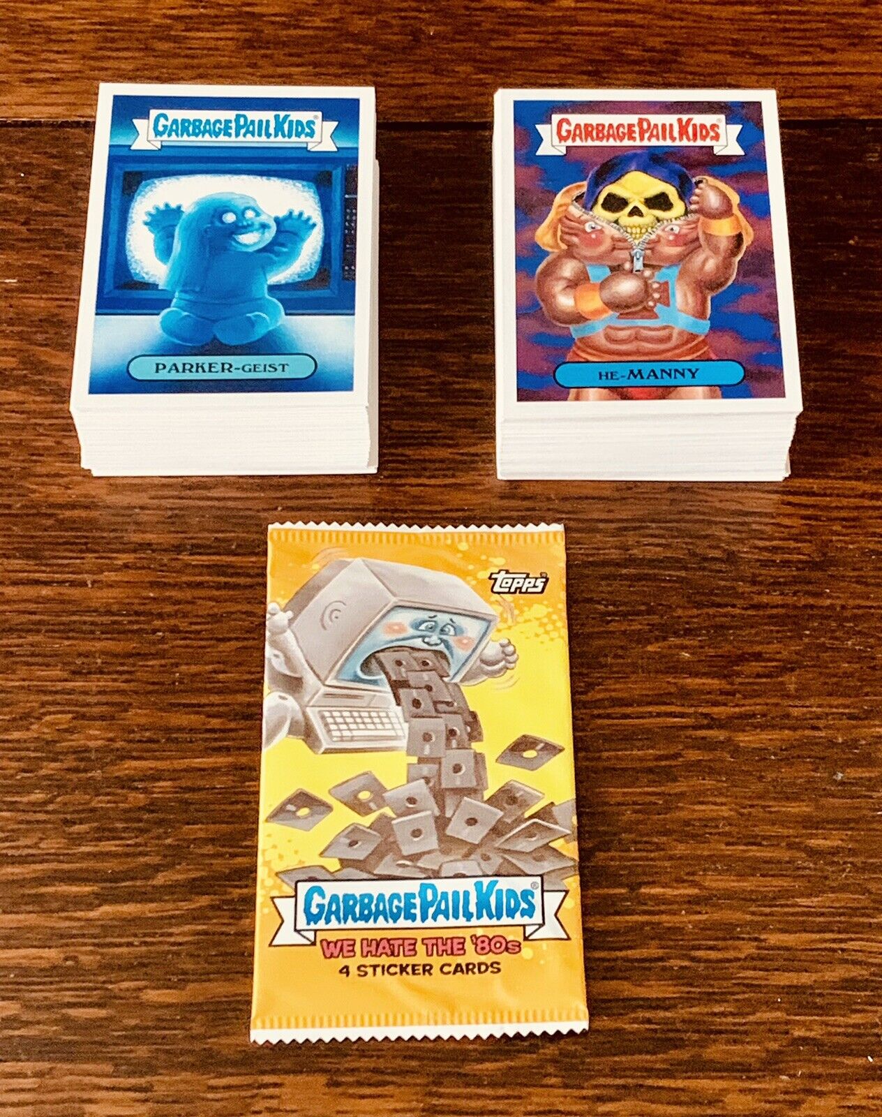 2018 GARBAGE PAIL KIDS WE HATE THE '80s COMPLETE 180-CARD SET + SEALED PACK 🔥