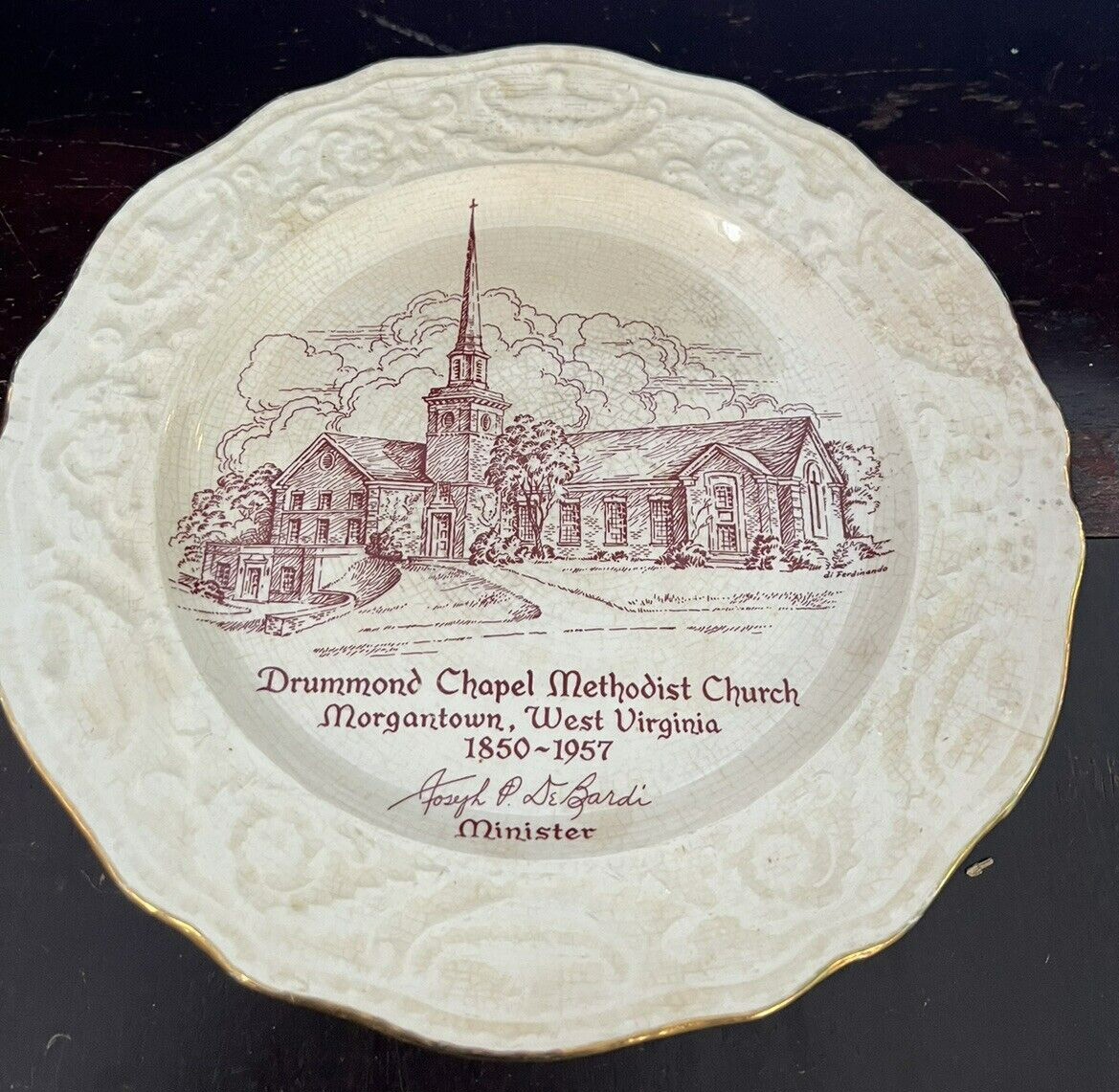 DRUMMOND CHAPEL METHODIST CHURCH MORGANTOWN, WEST VIRGINIA 1850-1957 PLATE