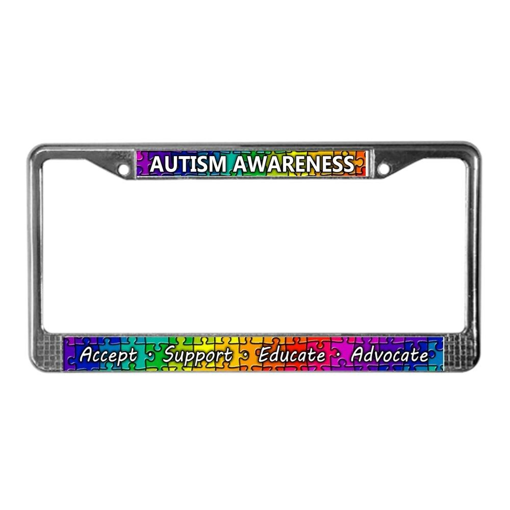 CafePress Autism Awareness License Plate Frame License Tag (514356026)